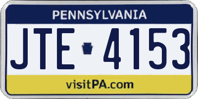 PA license plate JTE4153