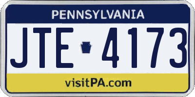 PA license plate JTE4173