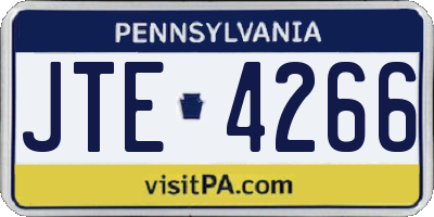 PA license plate JTE4266