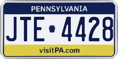 PA license plate JTE4428