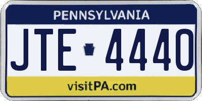 PA license plate JTE4440