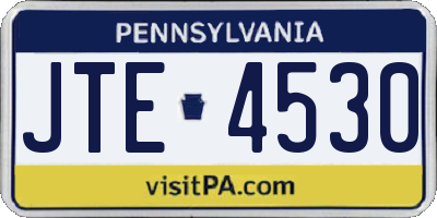 PA license plate JTE4530