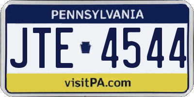 PA license plate JTE4544