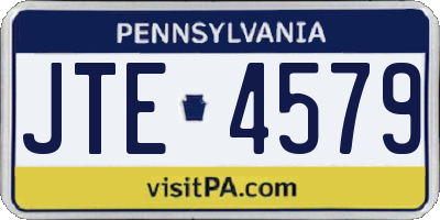 PA license plate JTE4579