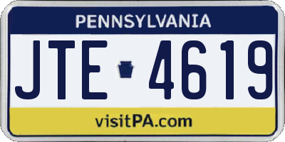 PA license plate JTE4619