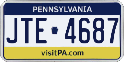PA license plate JTE4687
