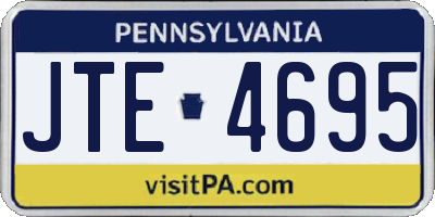 PA license plate JTE4695