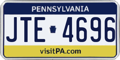 PA license plate JTE4696