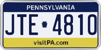 PA license plate JTE4810