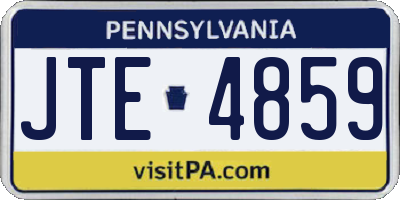 PA license plate JTE4859