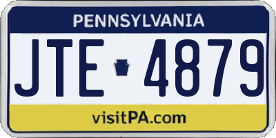 PA license plate JTE4879