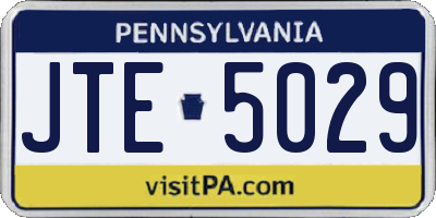 PA license plate JTE5029