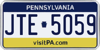 PA license plate JTE5059