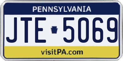 PA license plate JTE5069