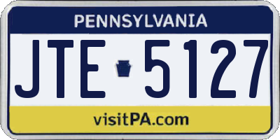 PA license plate JTE5127