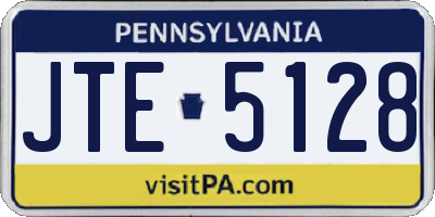 PA license plate JTE5128