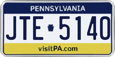 PA license plate JTE5140