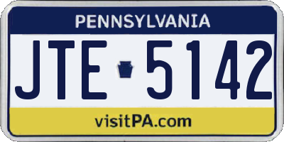 PA license plate JTE5142