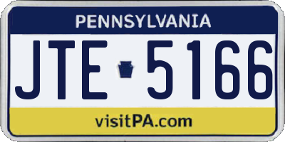 PA license plate JTE5166