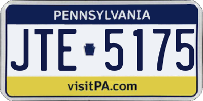 PA license plate JTE5175