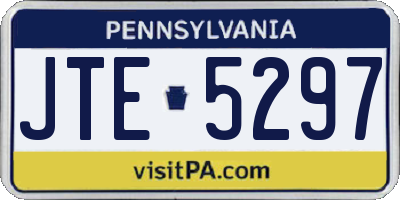 PA license plate JTE5297