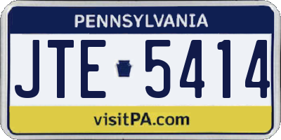 PA license plate JTE5414