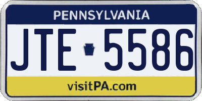 PA license plate JTE5586