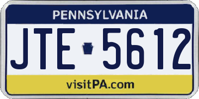 PA license plate JTE5612