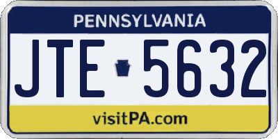 PA license plate JTE5632