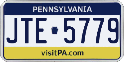 PA license plate JTE5779
