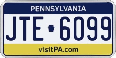 PA license plate JTE6099