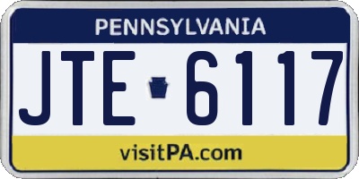 PA license plate JTE6117