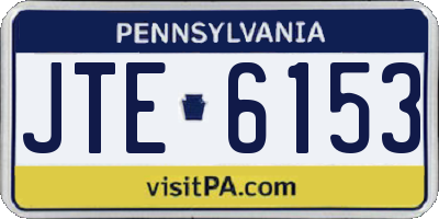 PA license plate JTE6153