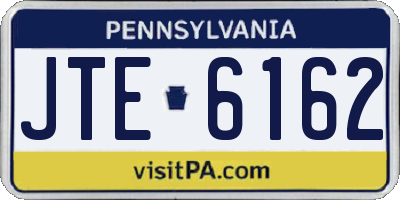 PA license plate JTE6162