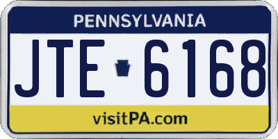 PA license plate JTE6168