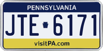 PA license plate JTE6171