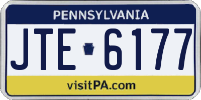PA license plate JTE6177