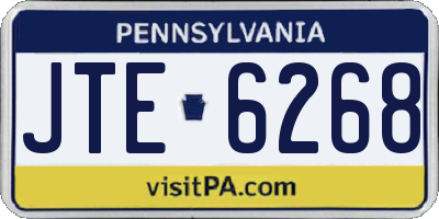 PA license plate JTE6268