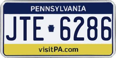 PA license plate JTE6286