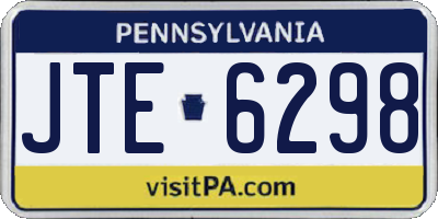 PA license plate JTE6298