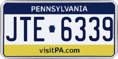 PA license plate JTE6339