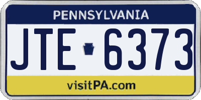 PA license plate JTE6373