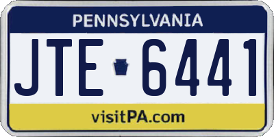 PA license plate JTE6441
