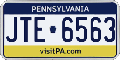 PA license plate JTE6563