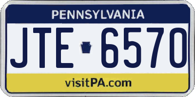 PA license plate JTE6570