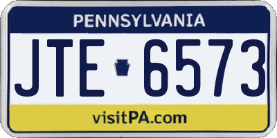 PA license plate JTE6573