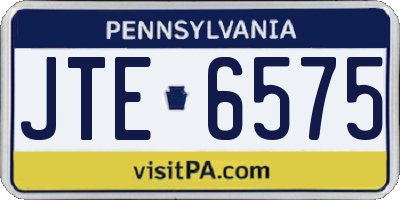 PA license plate JTE6575