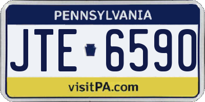 PA license plate JTE6590