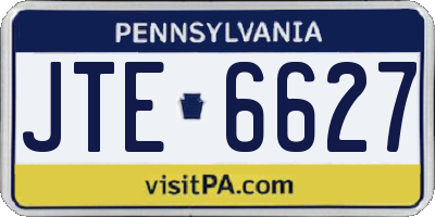 PA license plate JTE6627