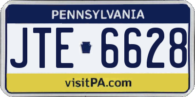 PA license plate JTE6628